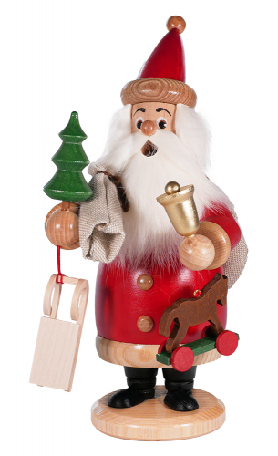 Weihnachtsmann mit Schlitten und Geschenk